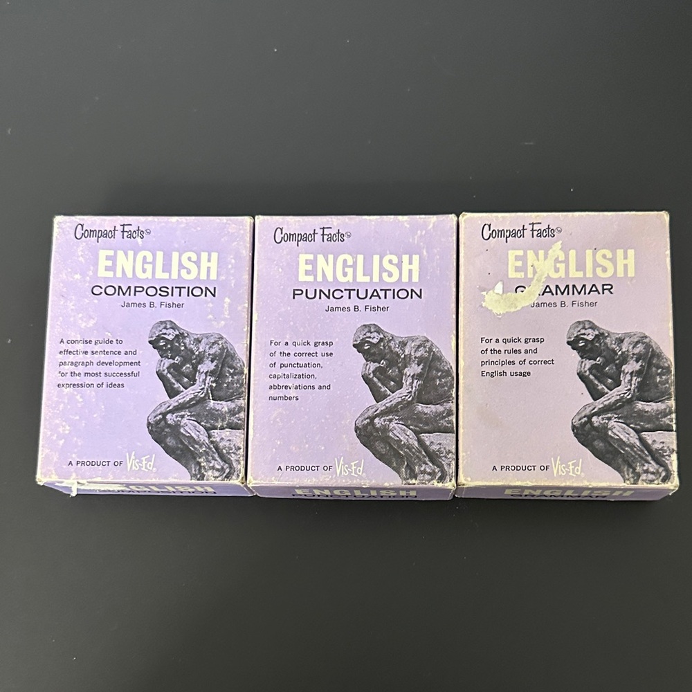 Antique Compact Composition Facts English Guides Set